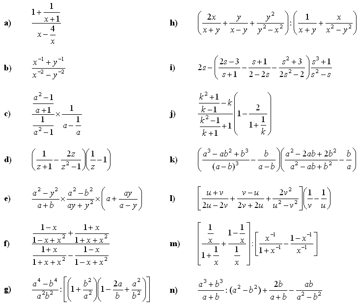 Algebraic fractions - Exercise 3